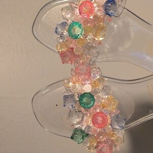 Multi Colored Clear Sandals